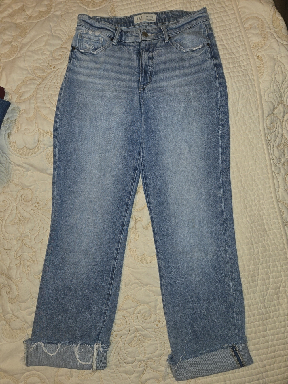 BKE parker High Rise Straight Crop Jean